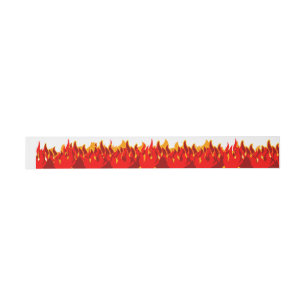 Cintas Para Invitaciones Bandas de invitación a barbacoa de llamas rojas y 