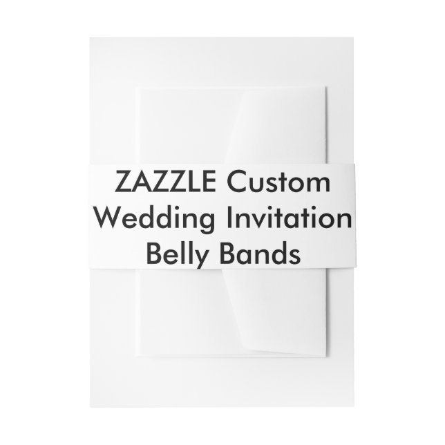 Cintas Para Invitaciones Bandas de invitaciones de boda personalizadas Envo (Anverso Ejemplo)