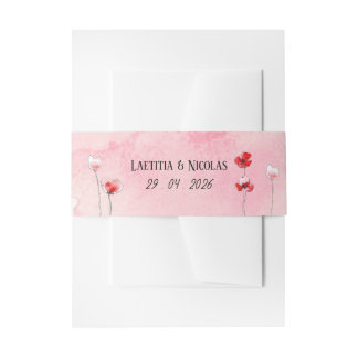 Cintas Para Invitaciones Bandeau "Coquelicots"
