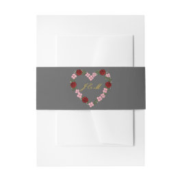 Cintas Para Invitaciones Bandeau d'invitation gris avec couronne de fleurs