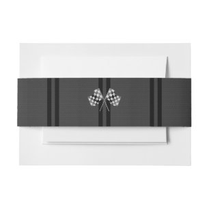 Cintas Para Invitaciones Banderas de Carreras rayas en decoración de fibra