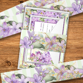 Cintas Para Invitaciones Banderines de boda de lila púrpura