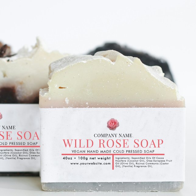 Cintas Para Invitaciones Baraja cosmética Jabón Belly Etiqueta de banda Env (Cosmetic Bar Soap Belly Band Label Wrap Pink Rose)