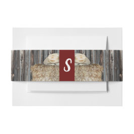 Cintas Para Invitaciones Barn de Cowboy Occidental