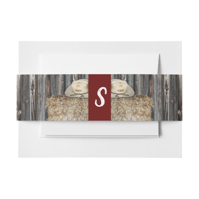 Cintas Para Invitaciones Barn de Cowboy Occidental (Anverso Ejemplo)