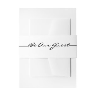 Cintas Para Invitaciones "Be Our Guest" Invitación Bandas De Belly