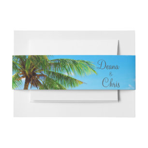 Cintas Para Invitaciones Beach Palm Trees Ocean Destination Wedding