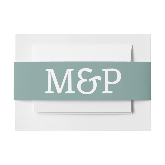 Cintas Para Invitaciones Beach Vibe Verde azulado (Anverso Ejemplo)