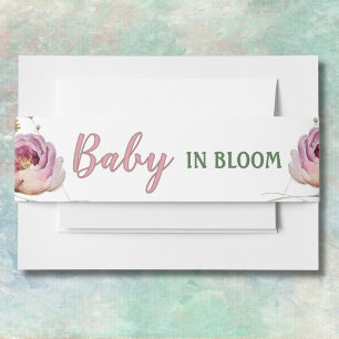 Cintas Para Invitaciones Bebé en el Baby Shower Chica de Bloom
