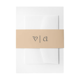 Cintas Para Invitaciones Beige cachemir simple
