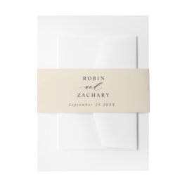Cintas Para Invitaciones Beige, Terracota, Boda simple moderno