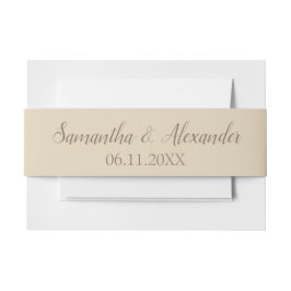 Cintas Para Invitaciones Beige y marrón encantadores