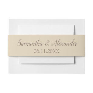 Cintas Para Invitaciones Beige y marrón encantadores