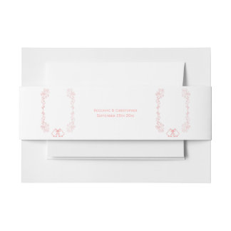 Cintas Para Invitaciones Belly de invitaciones a bodas rosas