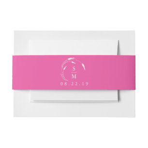 Cintas Para Invitaciones Belly de la invitación a la boda bandas rosadas vi
