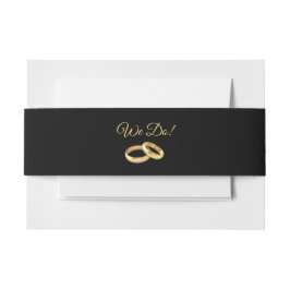 Cintas Para Invitaciones Black and Gold-We Do-Boda