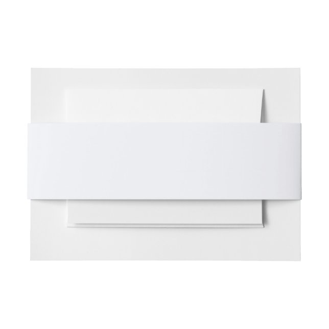 Cintas Para Invitaciones Blanco Fantasma Color Sólido (Anverso Ejemplo)