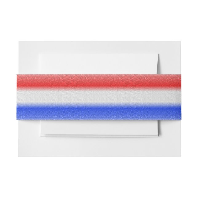 Cintas Para Invitaciones Blanco rojo y azul (Anverso Ejemplo)