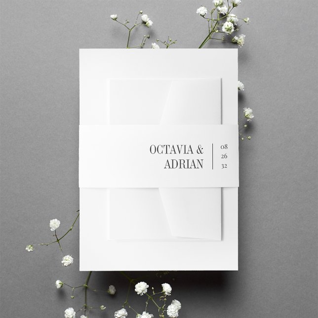 Cintas Para Invitaciones Blanco sólido + Boda de letras negras ash (Subido por el creador)