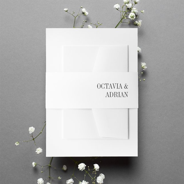 Cintas Para Invitaciones Blanco sólido + Boda de letras negras ash (Subido por el creador)