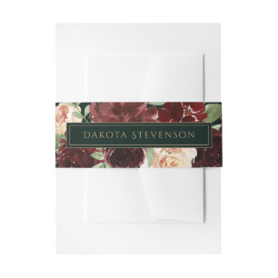 Cintas Para Invitaciones Bloom ruso Personalizado Rojo de Terracota y Mar