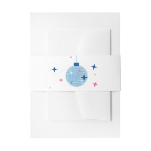 Cintas Para Invitaciones Blue Disco Ball Santorini de temática griega/ espa