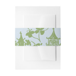 Cintas Para Invitaciones Blue Green Floral Watercolor Wedding Envelope