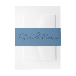 Cintas Para Invitaciones Blue Meadow Personalized Wedding Invitation Ribbon