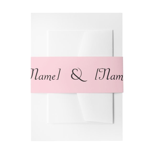 Cintas Para Invitaciones Blush Belly Band (Anverso Ejemplo)