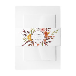 Cintas Para Invitaciones Boda acuarela de jardín de otoño