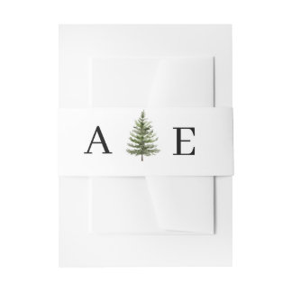 Cintas Para Invitaciones Boda acuarela Forest Wintre