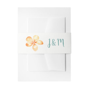 Cintas Para Invitaciones Boda acuático Island Plumeria