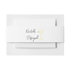 Cintas Para Invitaciones Boda Amarilla Retro Dibujada a Mano Champán Verano