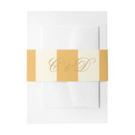 Cintas Para Invitaciones Boda Amarillo Mostaza Personalizado a Rayas