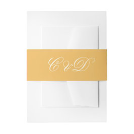 Cintas Para Invitaciones Boda Amarillo Mostaza Personalizado a Rayas