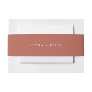 Cintas Para Invitaciones Boda anaranjada sólida de la especia