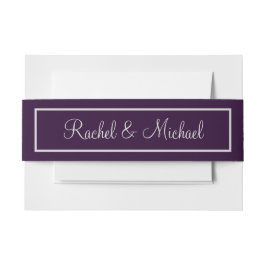 Cintas Para Invitaciones Boda apetitoso de ciruela y plata