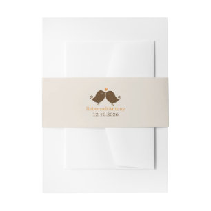 Cintas Para Invitaciones Boda Autumn Lovebirds