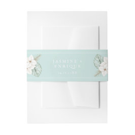 Cintas Para Invitaciones Boda Azul de vidrio marino tropical