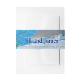 Cintas Para Invitaciones Boda azul lindo