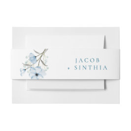 Cintas Para Invitaciones Boda Azul Polvoriento Chic Elegante Moderno