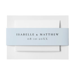 Cintas Para Invitaciones Boda azul turbio suave