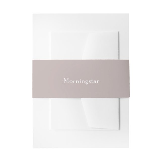 Cintas Para Invitaciones Boda beige malva champiñón (Anverso Ejemplo)