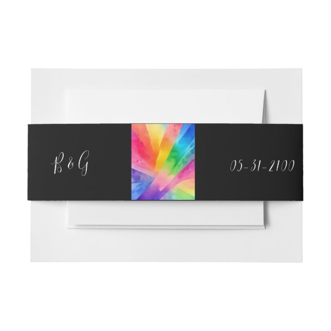 Cintas Para Invitaciones boda bisexual lgbtq (Anverso Ejemplo)