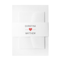 Boda blanca personalizada del negro rojo moderno