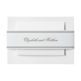 Cintas Para Invitaciones Boda blanco clásico elegante