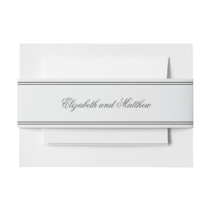 Cintas Para Invitaciones Boda blanco clásico elegante