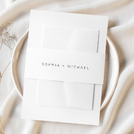Cintas Para Invitaciones Boda blanco negro mínimo moderno