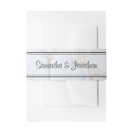 Cintas Para Invitaciones Boda blanco que refleja el corazón y las flores de