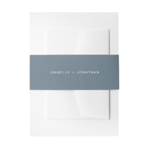 Cintas Para Invitaciones Boda blanco y azul turbio simple